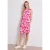 Knielange jurk met ronde hals en print