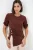 Ronde Hals Geplooide Blouse