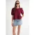 Gestructureerde Mousseline Blouse met Ronde Hals en Knoopsluiting