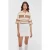 Gestreepte Crop Sweater met Polokraag
