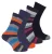 Sock Snob 4 Paar Heren Antislip Pantoffel Gezellige Sokken – Zwart / Oranje Streep