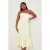 Odd Muse Strapless Peplum Midi Dress Lime Cream