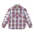 Off White Flanellen overhemd met diagonale strepen voor dames (Rood/Blauw/Wit)