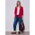 Street One Dames Jas met lange mouwen en een open pasvorm in Rood