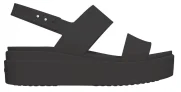 Crocs Sleehaksandaaltjes Brooklyn Low Wedge zomerschoen, sandaal, sleehak, met modieuze plateauzool