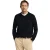 Marineblauwe trui met polokraag, knopen en Rigby Go-logo