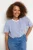 Trendyol Curve Dames Donkerblauw Gestreept Kort Regular fit Grote maten T-shirts