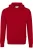 HAKRO Organic Hooded Sweatshirt rood, Effen