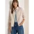 Cecil Dames Teddy jas met corduroy details in Wit