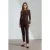 Vrouwen Mid-Waist Rechte Crepe Broek