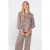 Poools jacquard blouse met print – taupe