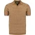 No Excess Pullover Short Sleeve Polo V Stripes With Linen Khaki