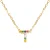 Luxenter Sterling Zilver 925 collier met Veelkleurige Zirkonia afgewerkt in 18K geel goud – Alfabet