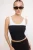 TRENDYOLMİLLA Dames Zwart Colorblock Mouwloos Getailleerd Blouses