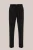 WE Fashion – Heren regular fit flanellen smart broek met bandplooi en elastieke broekband – Regular fit – Zwart –