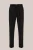 WE Fashion – Heren regular fit flanellen smart broek met bandplooi en elastische tailleband – Regular fit – Zwart –