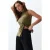 TRENDYOLMİLLA Dames Groen Effen Mouwloos Getailleerd Blouses