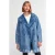 Lange Katoenen Denim Trenchcoat