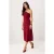TRENDYOLMİLLA Dames Bordeaux Effen Midi Mouwloos A-lijn Jurken