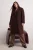 Trendyol Curve Dames Bruin Effen Lang Oversized Grote maten Jassen