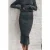 Mikuta The Dark Glitter Ribbed Long Tube Skirt Black