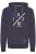 INDICODE JEANS Sweatshirt ‘Leon’  nachtblauw / enziaan / wit