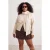TRENDYOLMİLLA Dames Beige Effen Oversized Grote maten Trenchcoats