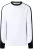 HAKRO Sweatshirt ronde halswit/zwart, Tweekleurig