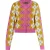 Mymo Vest Dames Roze Geel Veelkleurig