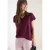 Cecil Dames Shirt met korte mouwen en V-hals in effen kleur in Rood