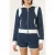 FILA Adriano Fitted Towelling Track Jacket Black Iris-egret