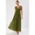 TRENDYOLMİLLA Dames Groen Effen Maxi Mouwloos Diploma-uitreiking / Gala A-lijn Avond & Gala Jurk