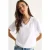 Comfort Fit V-hals Gekamd Katoenen T-Shirt