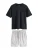 Next Pyjama kort  lichtgrijs / zwart