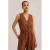 WE Fashion jumpsuit met ceintuur – lichtbruin