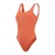 Speedo Dames/Dames geribbeld eendelig badpak (Bruin/oranje)