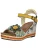 Laura Vita Sandalen met riem  blauw / lichtblauw / geel / groen