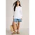 White Stuff Sophie Longline Cotton Shirt Pale Ivory