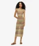Gebreide Midi-jurk met Zigzagmotief Green