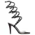 Valentino Garavani Rockstud Wikkelsandalen met Hakken in Zwart Leer