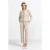 Rich & Royal Crew-neck Cardigan Stripe Caffee Latte