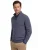 katoenen A Fish Named Fred halfzip trui blauw effen slim fit
