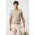 Mango Man slim fit gebreide polo – lichtbeige