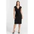 Brooks Brothers Cropped Knit V-neck Short Sleeve Dress Caviar