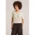 WE Fashion T-shirt zand met glitter