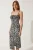 Happiness İstanbul Jurk  geel / zwart / wit