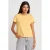 Dames Katoenen Geribbelde Crew Neck T-Shirt