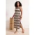 Trendyol Curve Dames Bordeaux Gestreept Maxi Mouwloos Casual Recht Grote maten Jurk