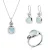 Orphelia ‘Anat’ Dames 925 Sterling Zilver Set: Ketting + Oorbellen + Ring – Zilver SET-7467