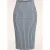 Topvintage exclusive ~ Loreen Bengaline Striped Pencil rok in denim en wit